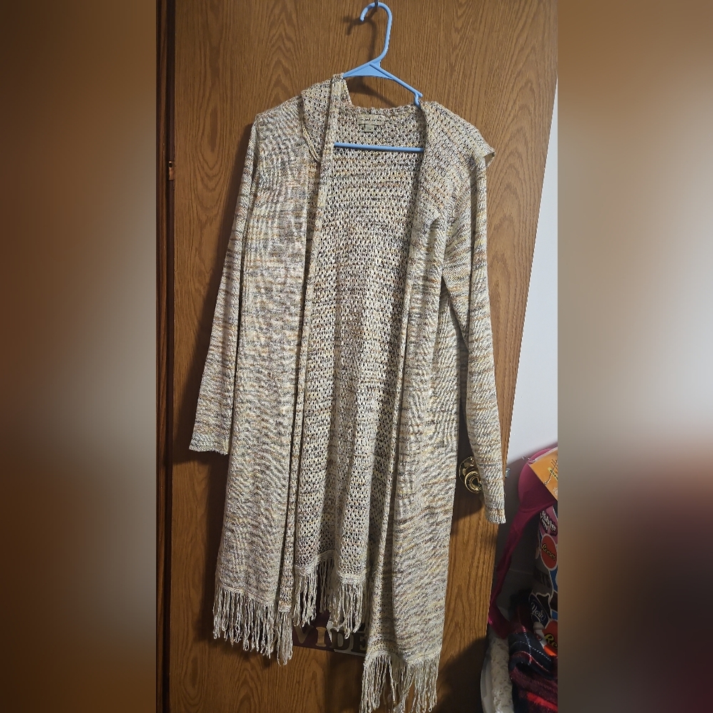 Multicolor Knit Long Cardigan